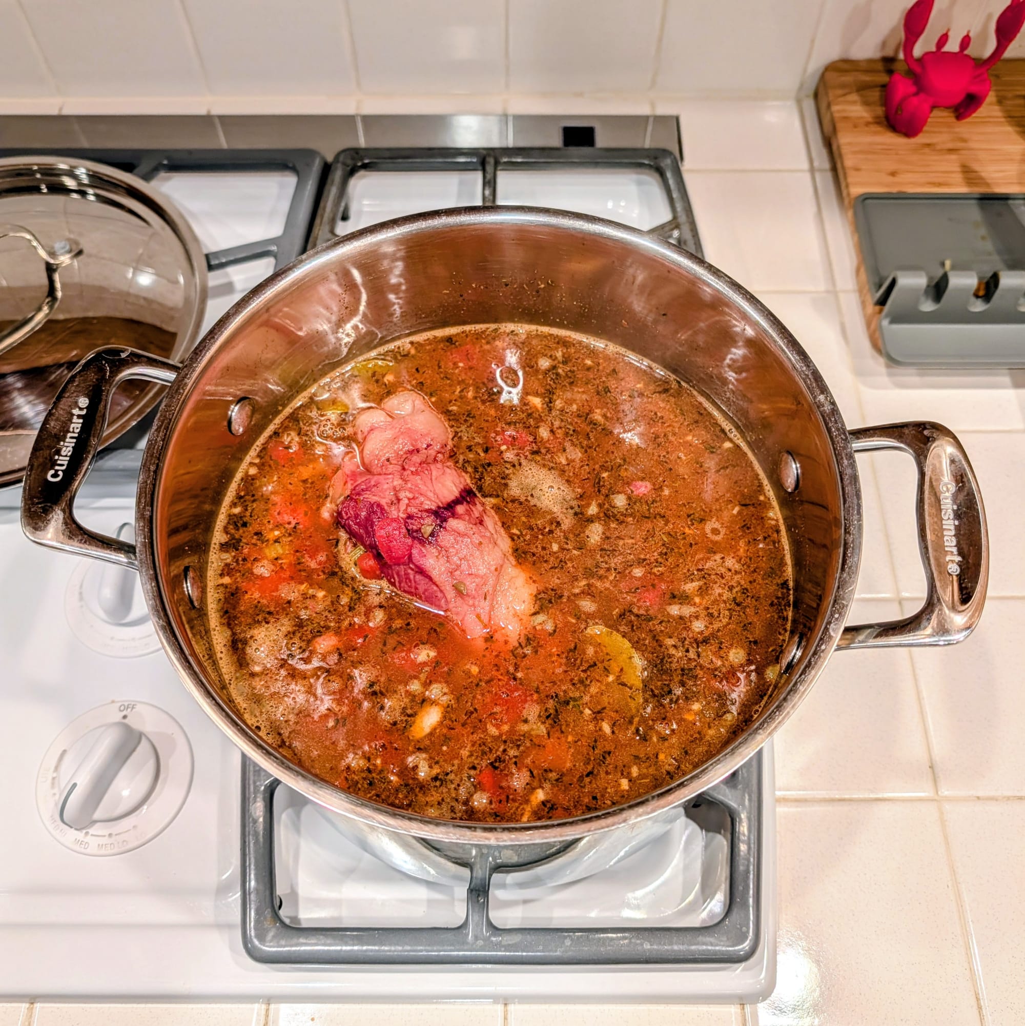 Bonus 15 Bean Soup action shot.  Just a peak of the ham hock taking a bath with the beans.  No shame!  Cover yourself!