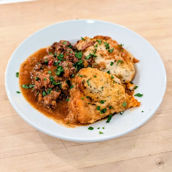 Hungarian Beef Stew with Dumplings