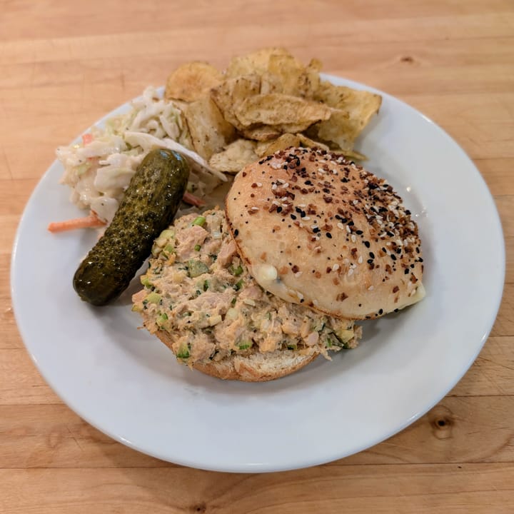 Simple, but delicious.  No reason to make it complicated.  I use the toaster oven instead of a griddle to make my Tuna Melt.