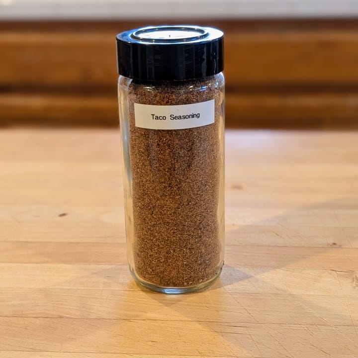 I prefer my taco seasoning with beef, but works just as well with ground turkey or chicken.