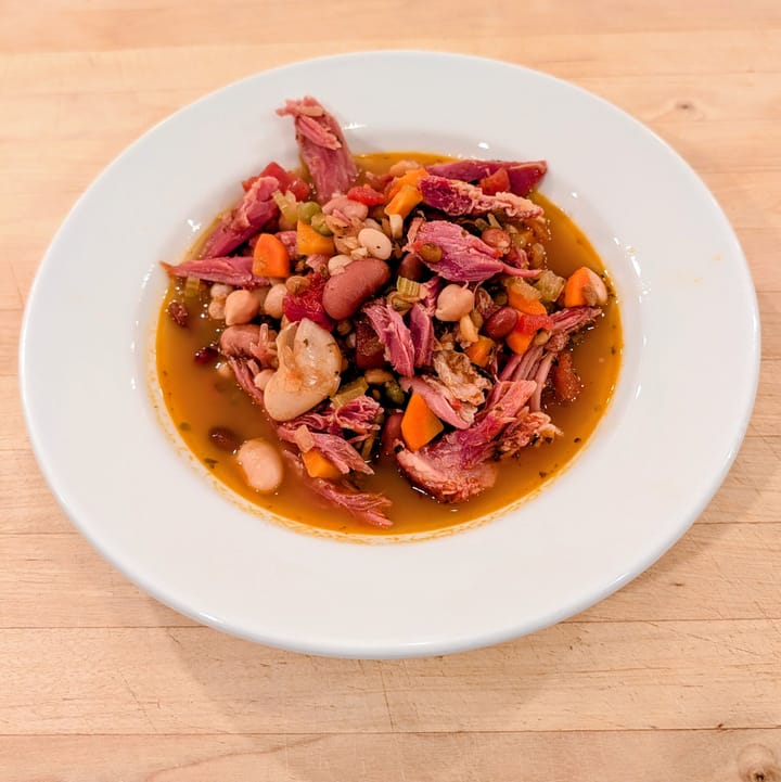 What a classic... cold winters day and a bowl of 15 Bean Soup.  Heck... warm summer day and a bowl of 15 Bean Soup.  Always tastes great!